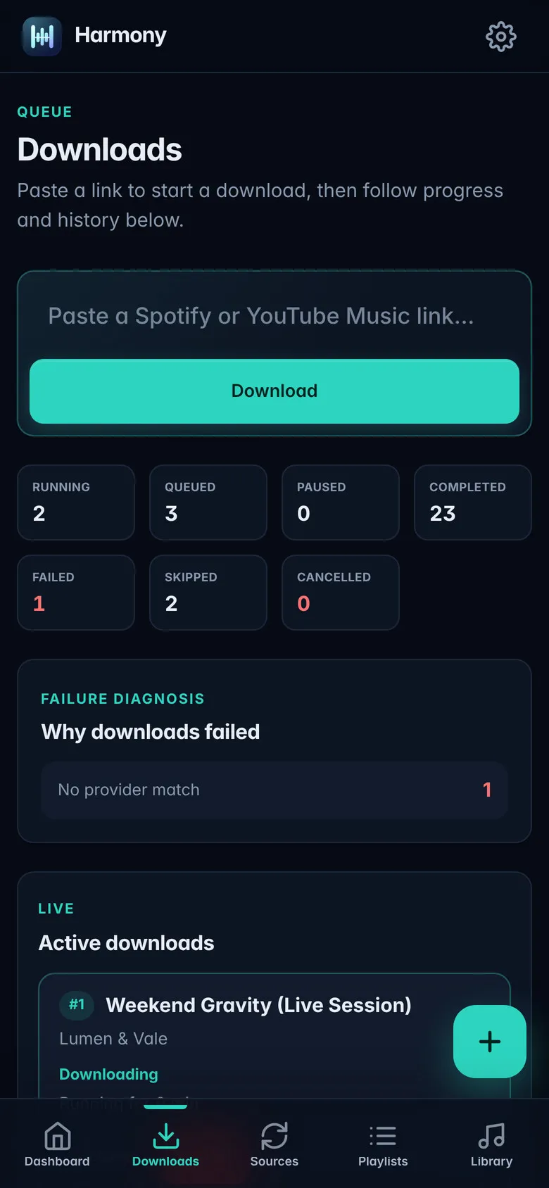 Mobile downloads page